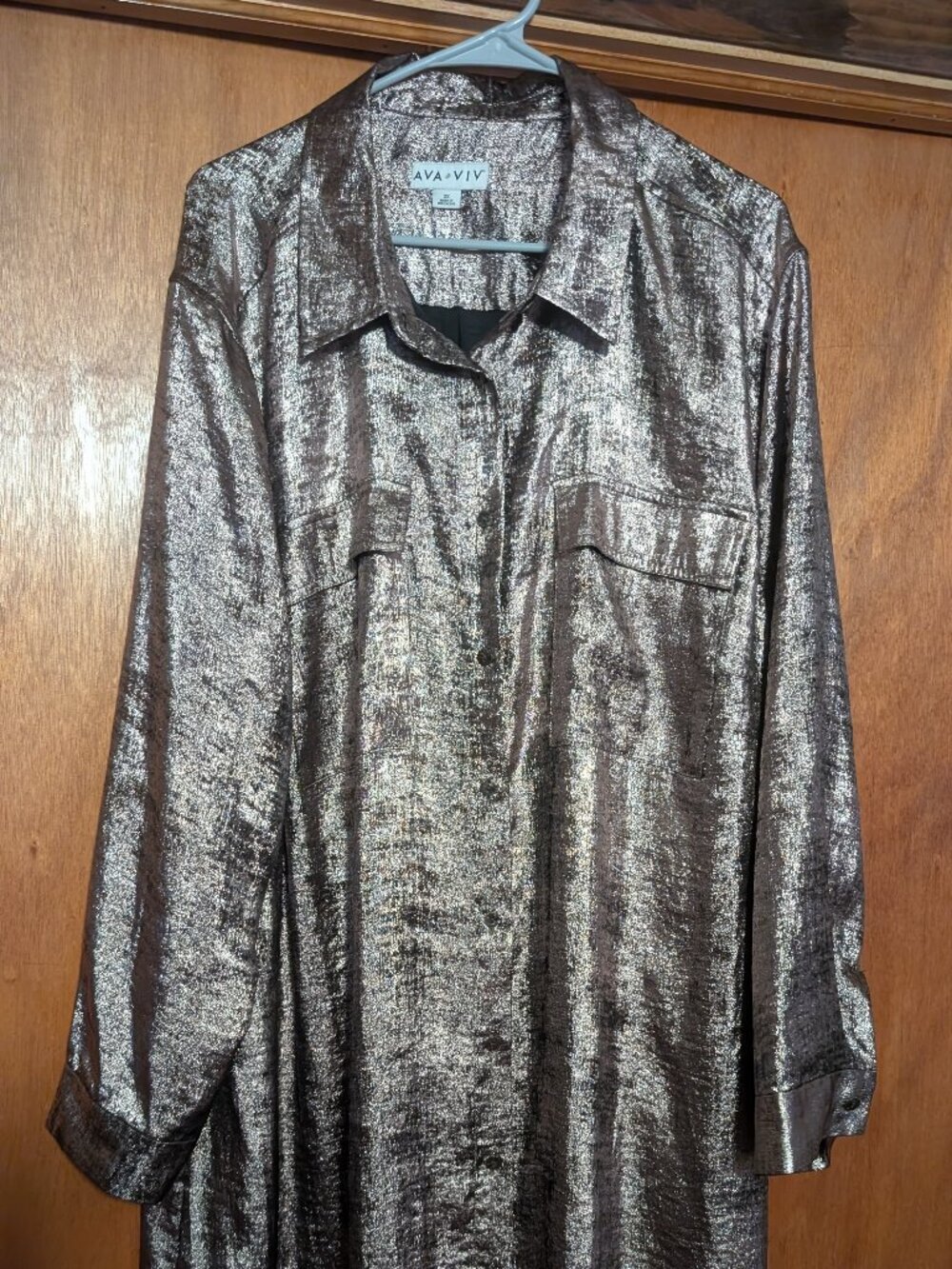 Ava and Viv Bronze Shirt Dress